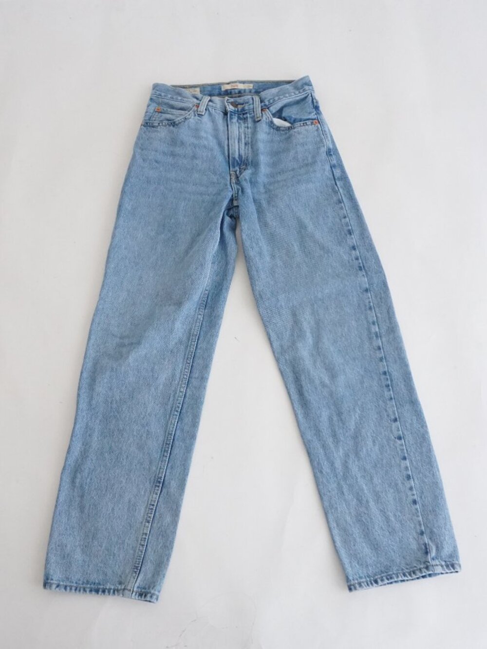 Levis Blue Dad Jean High Rise Straight Leg Light Wash Denim Jeans Size 24